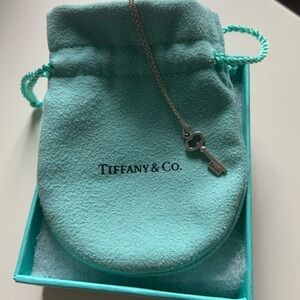 Tiffany mini key sterling silver pendant necklace